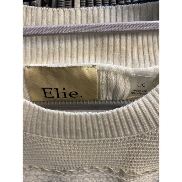 Elie Tahari Women's Silk Blend Open Knit Sweater - Picture 10 of 11